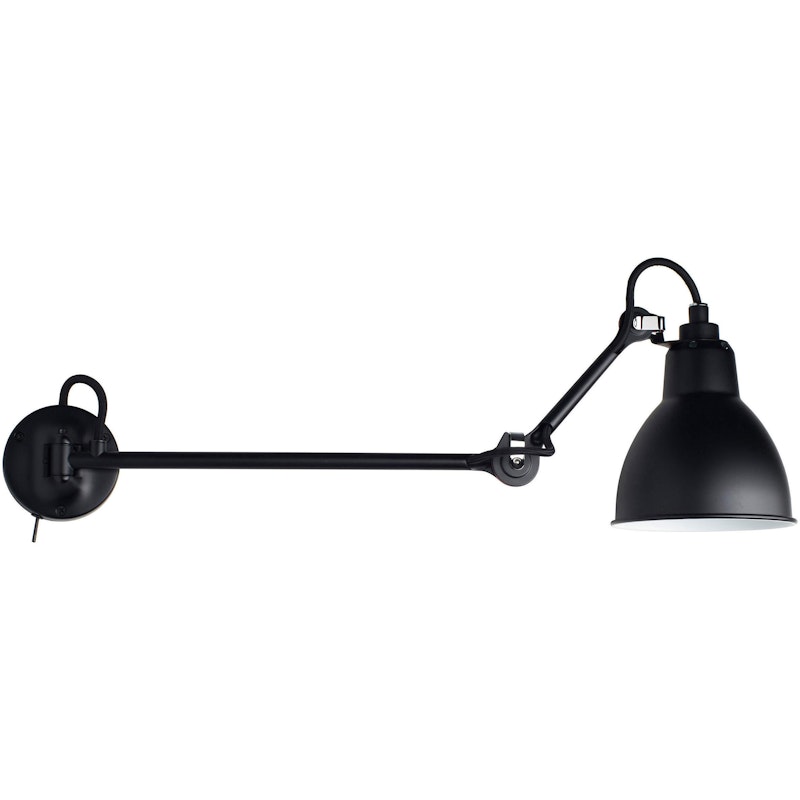 Lampe Gras N°204 L40 SW Væglampe, Sort