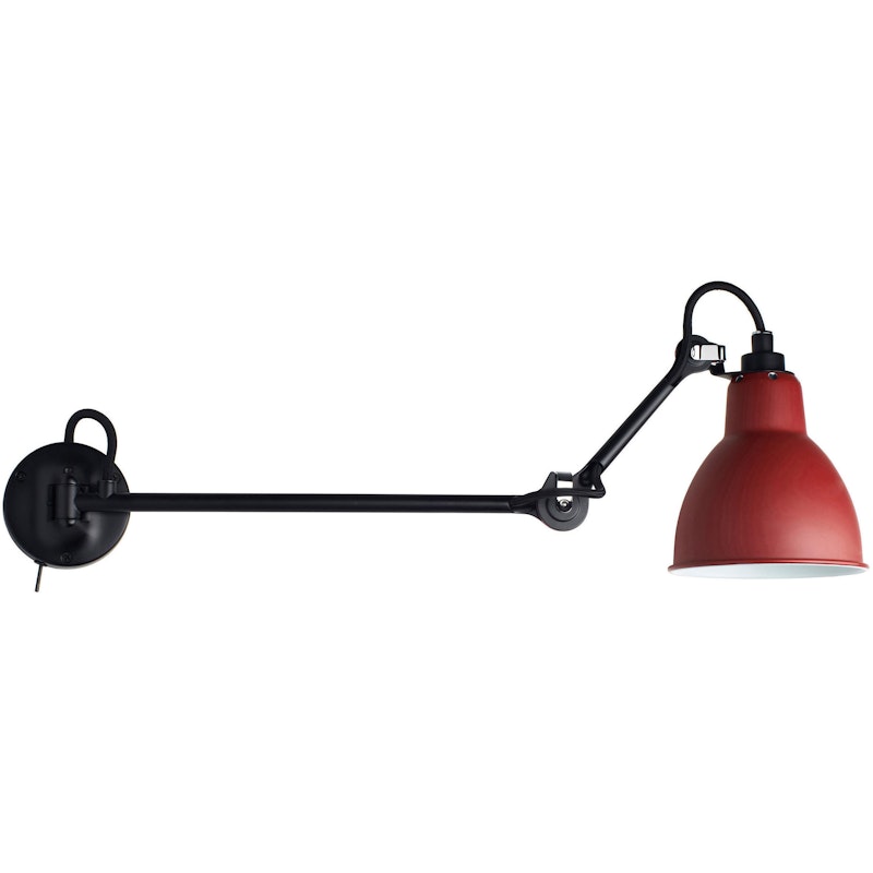 Lampe Gras N°204 L40 SW Væglampe, Rød