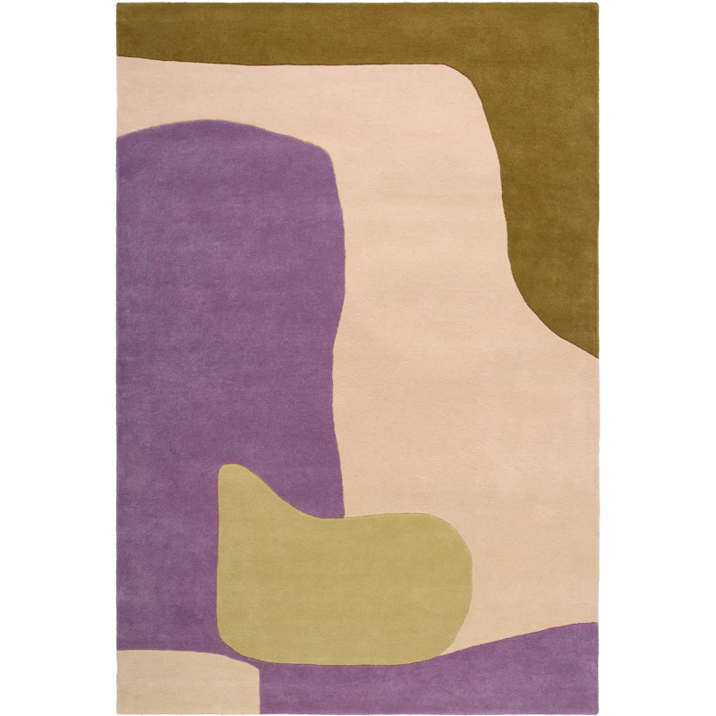 Abstract Uldgulvtæppe 250x350 cm, Natur