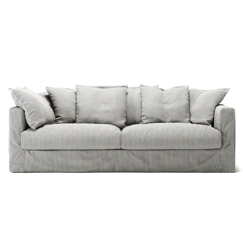 Betræk Til Le Grand Air 3-personers Sofa Hør, Ash Stripe