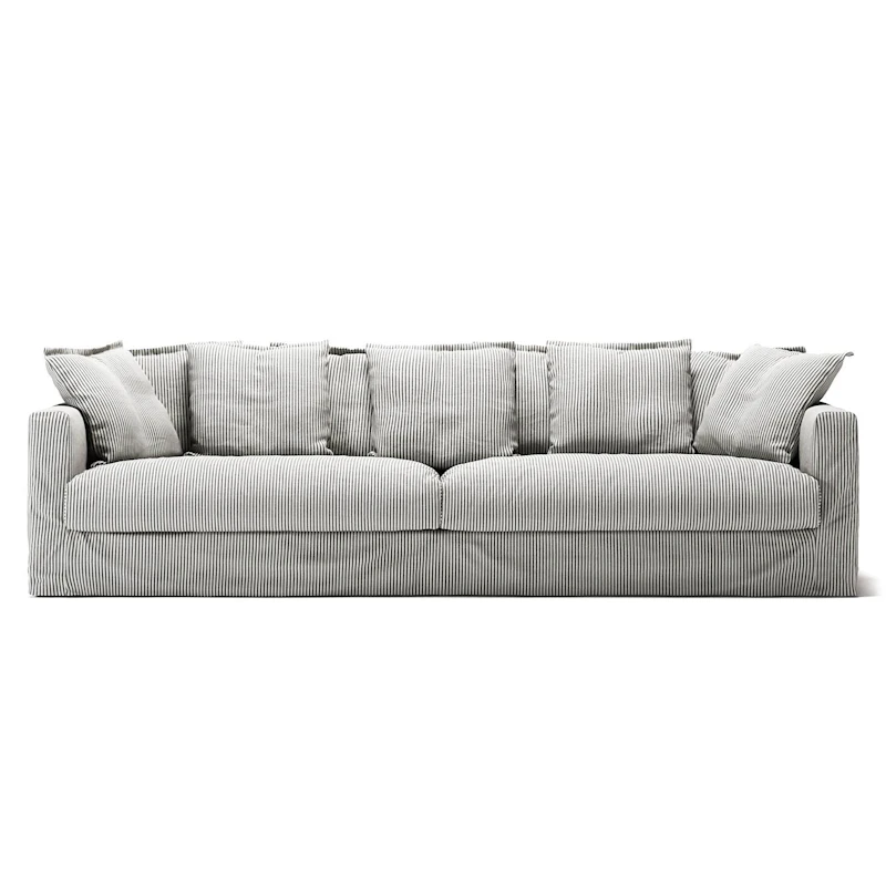 Betræk Til Le Grand Air 4-personers Sofa Hør, Ash Stripe