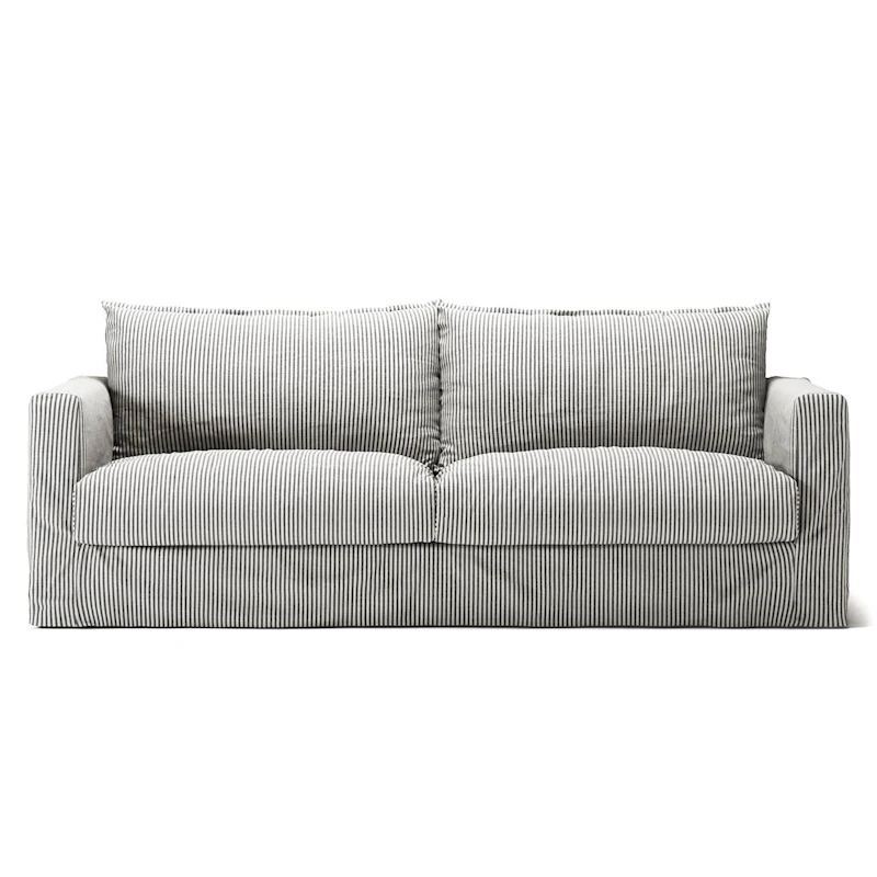 Betræk Til Le Grand Air Nou 3-personers Sofa Hør, Ash Stripe