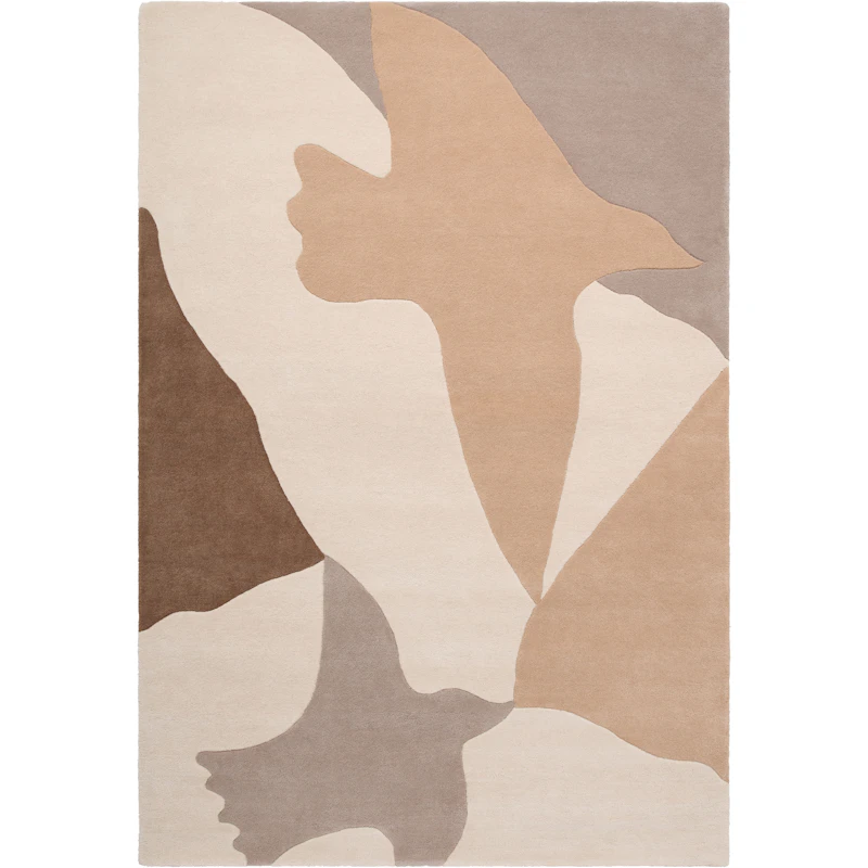 Bird Uldgulvtæppe 250x350 cm, Beige