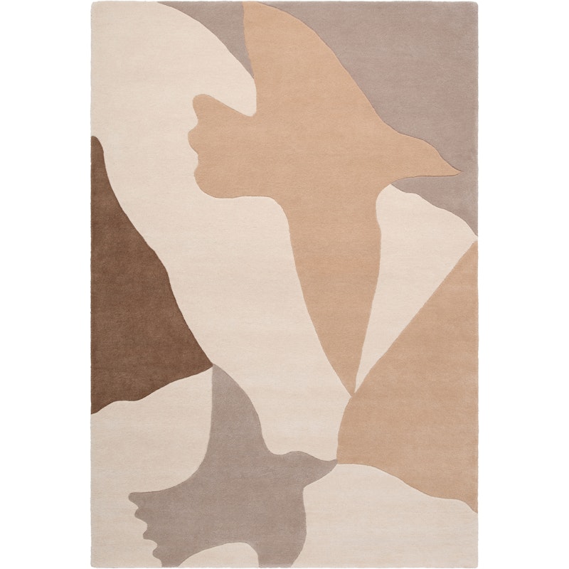 Bird Uldgulvtæppe 180x270 cm, Beige