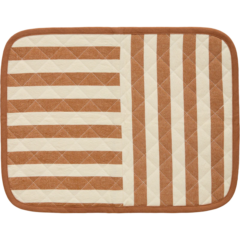 Block Stripe Dækkeserviet 35x45 cm, Brun