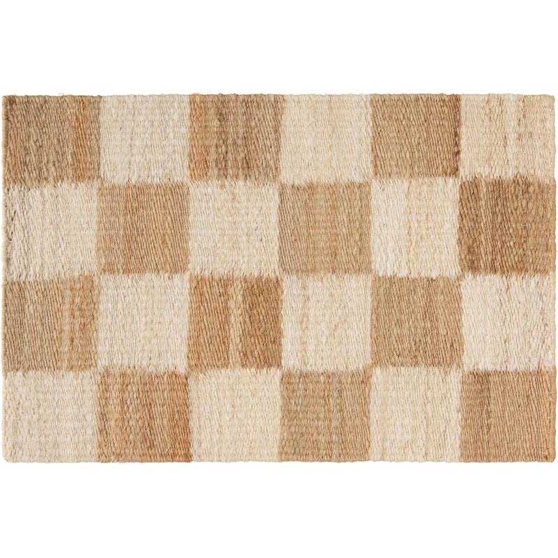 Chess Dørmåtte 60x90 cm, Natural Jute / Offwhite