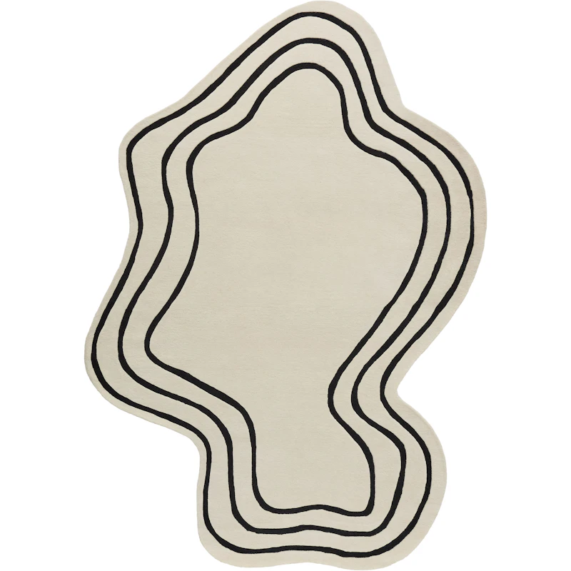 Curve Uldgulvtæppe 250x350 cm, Off-white