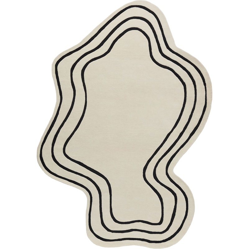 Curve Uldgulvtæppe 250x350 cm, Off-white