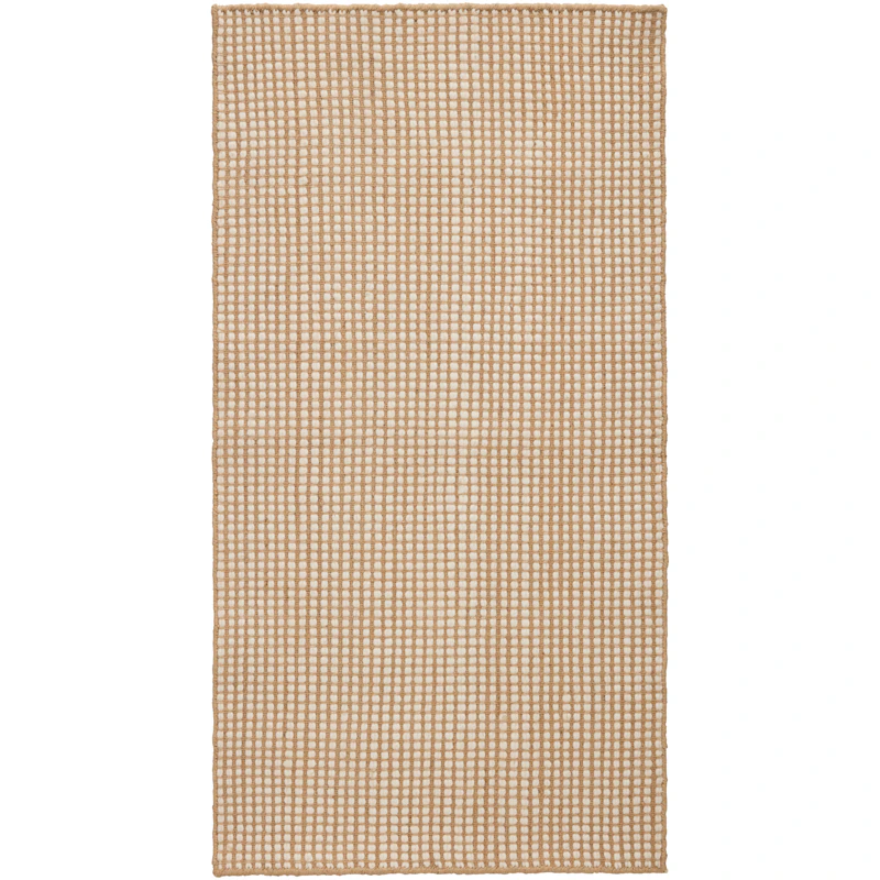 Dotted Uldgulvtæppe Naturligt, 75x150 cm