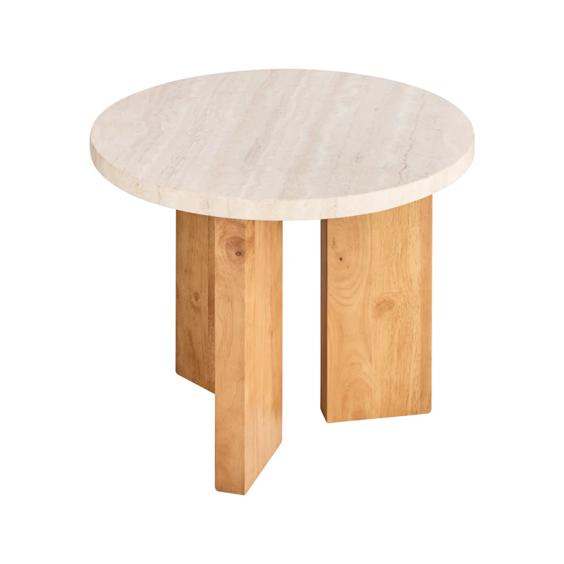 Eden Sidebord 50 cm, Eg / Lys Sten