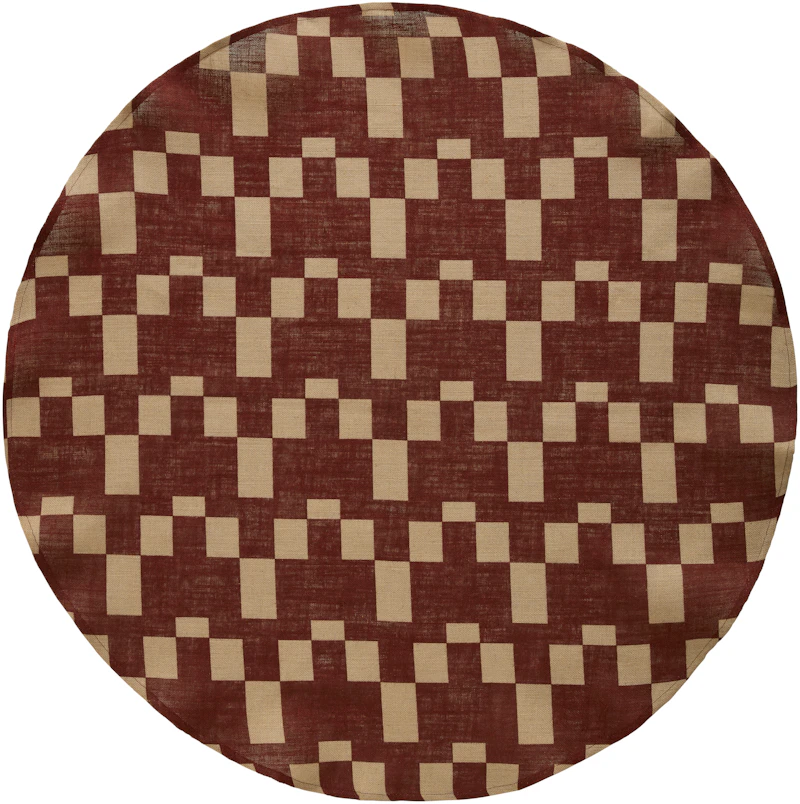 Eira Juletræstæppe 125 cm, Beige / Rødt