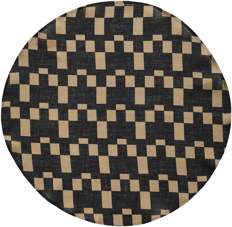 Eira Juletræstæppe 125 cm, Beige / Sort