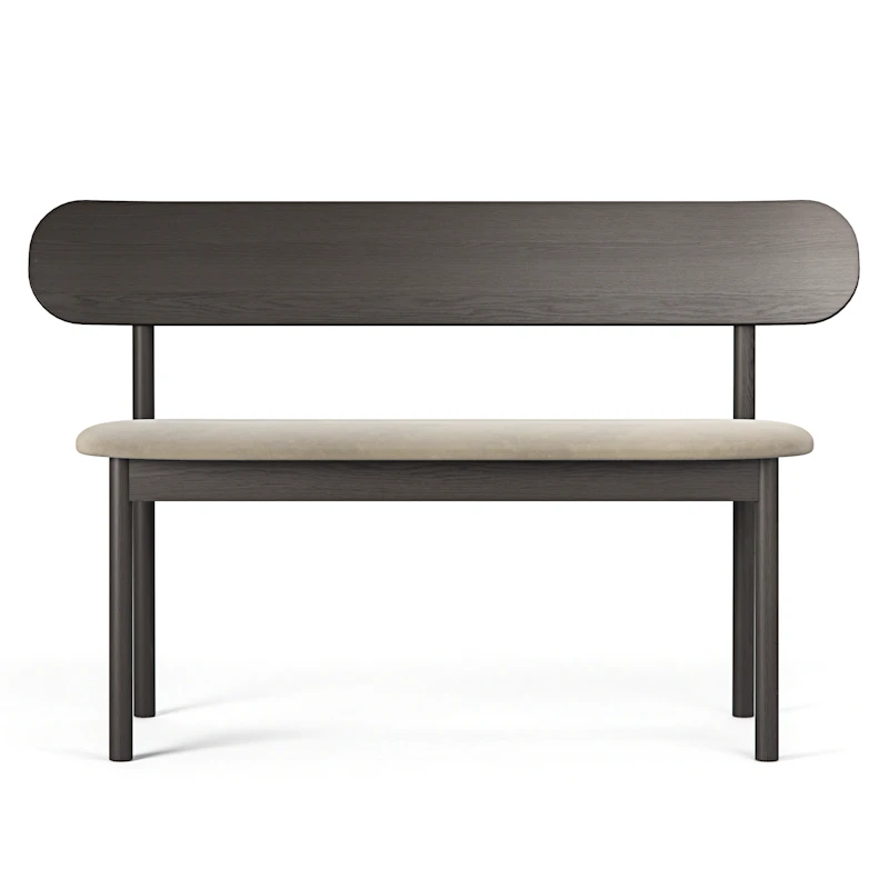 Elephant Bænk Smoked Oak / Beige Velvet