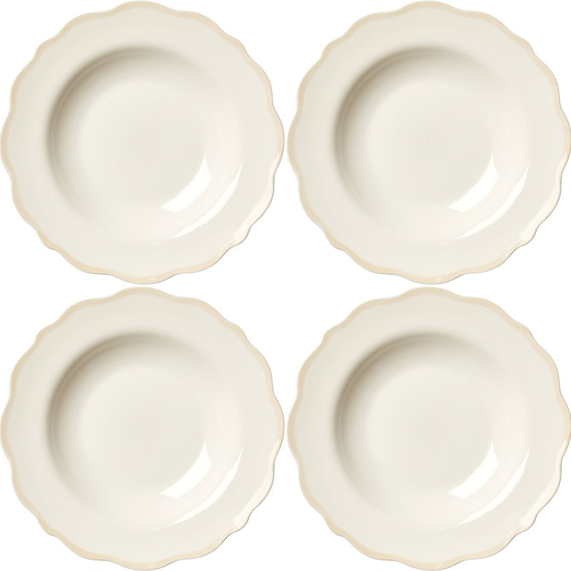 Fleur Skål 23 cm 4-pak, Sand