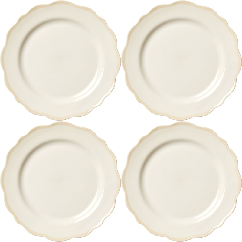 Fleur Sidetallerken 21 cm 4-pak, Sand