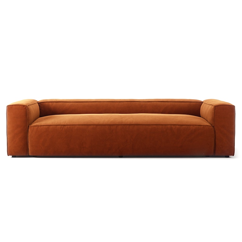 Grand 3-Personers Sofa Fløjl, Copper Glow