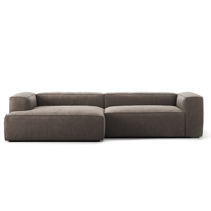 Grand 3-Personers Sofa chaiselong Venstre, Mole Brown