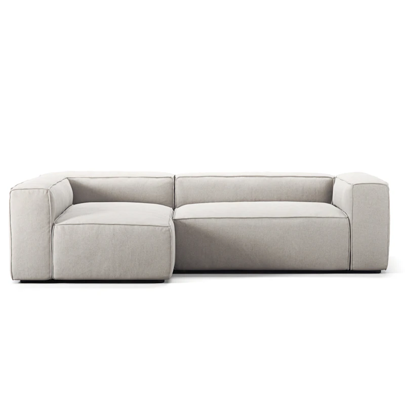 Grand 3-Personers Sofa Divan Venstre, Moon White