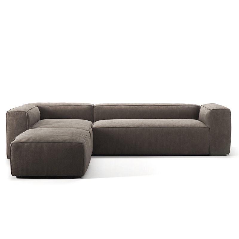 Grand 4-Personers Sofa Divan Venstre åbent endestykke, Mole Brown