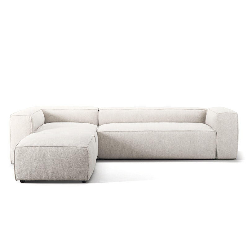 Grand 4-Personers Sofa Divan Venstre åbent endestykke, Steam White