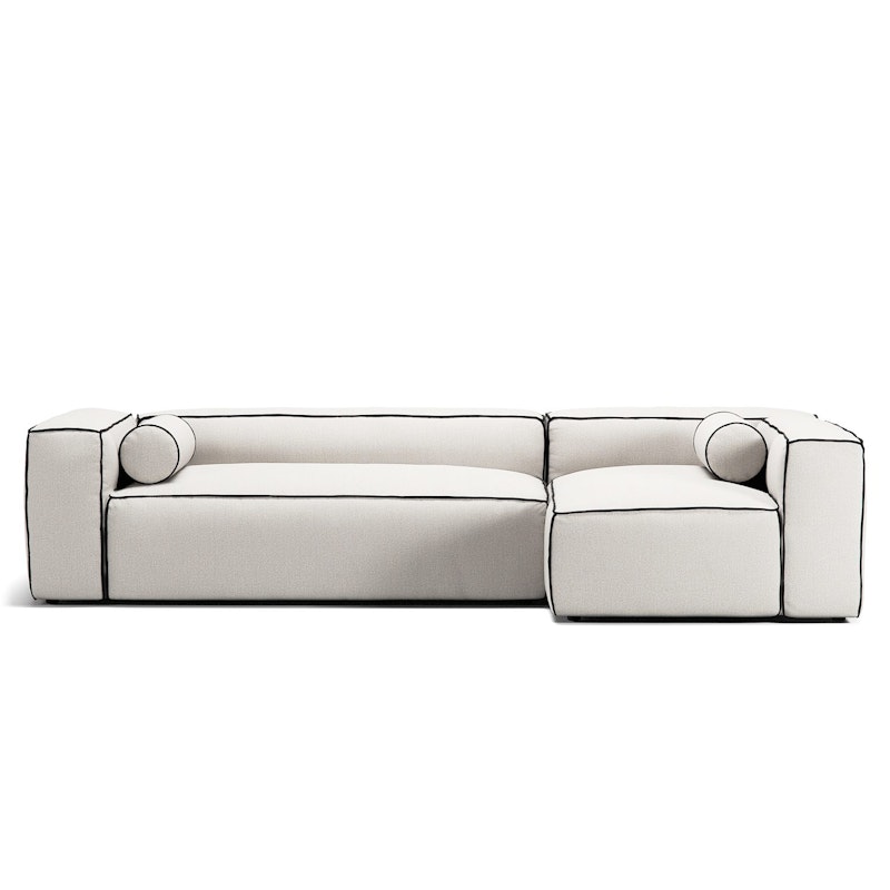 Grand Hue 4-Personers Sofa Divan Højre, Steam White / Mine Graphite