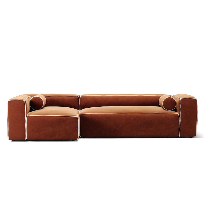 Grand Hue 4-Personers Sofa Divan Venstre, Copper Glow / Moon White