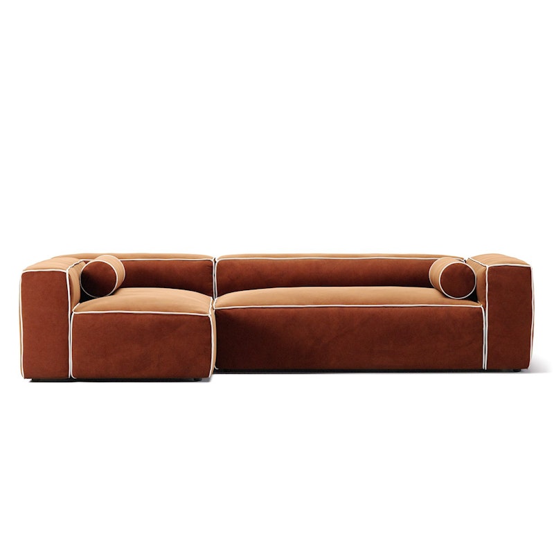 Grand Hue 4-Personers Sofa Divan Venstre, Copper Glow / Moon White