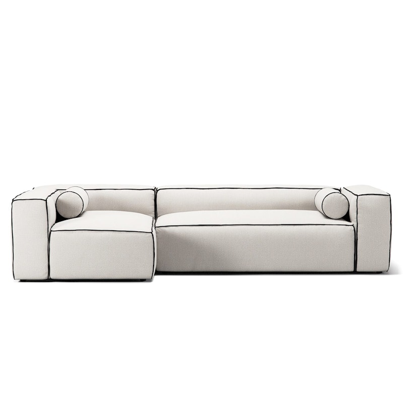 Grand Hue 4-Personers Sofa Divan Venstre, Steam White / Mine Graphite