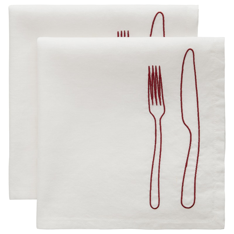 La Tavola Serviet 45x45 cm 2-pak, Bourgogne