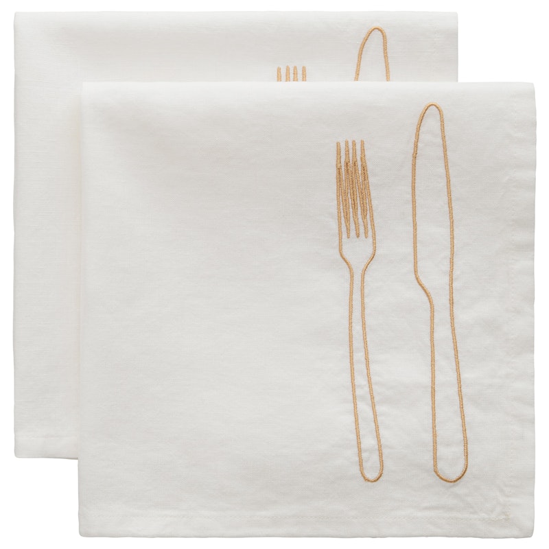 La Tavola Serviet 45x45 cm 2-pak, Latte