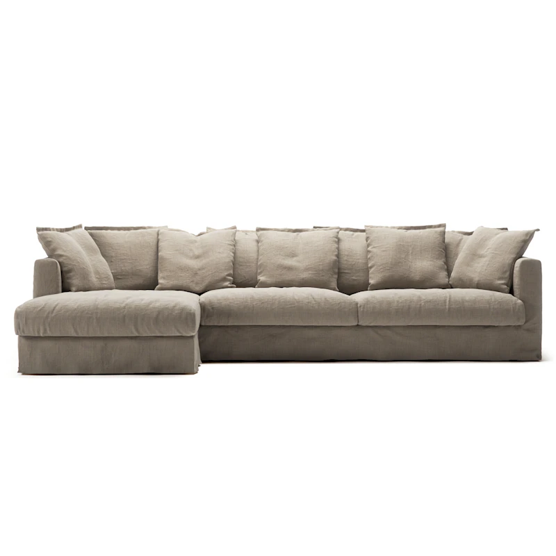 Le Grand Air 3-Personers Sofa Hør Divan Venstre, Savage Linen