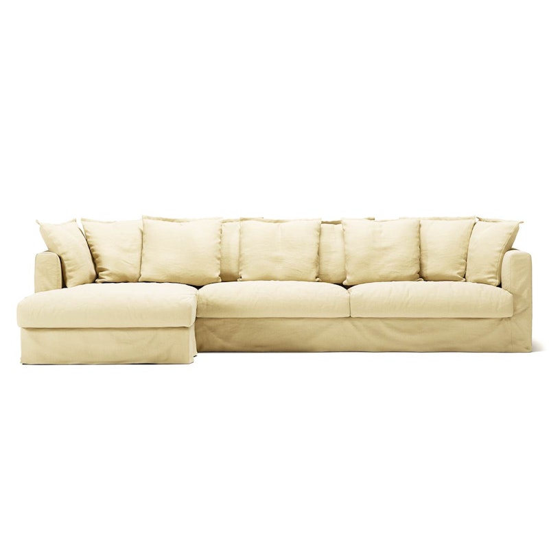 Le Grand Air 3-Personers Sofa Hør Divan Venstre, Morning Glow
