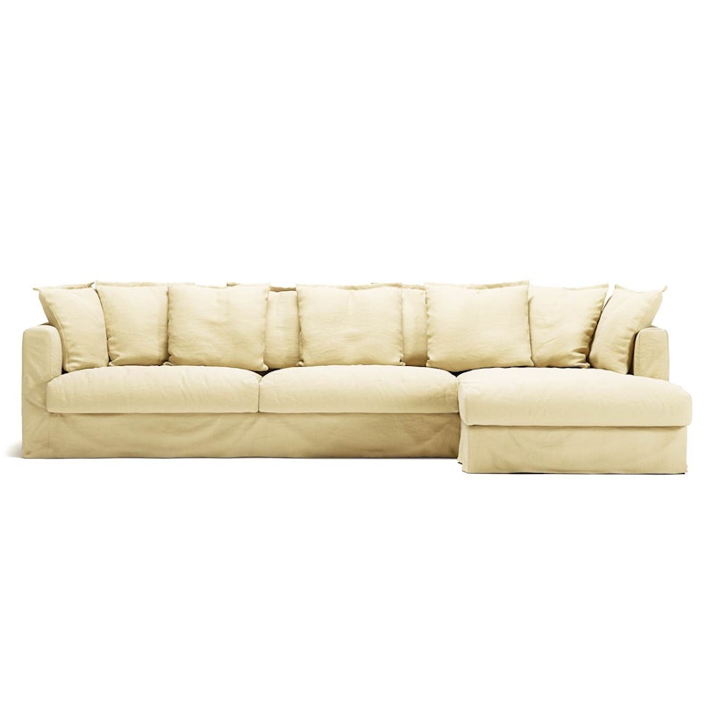 Le Grand Air 3-Personers Sofa Hør Divan Højre, Morning Glow