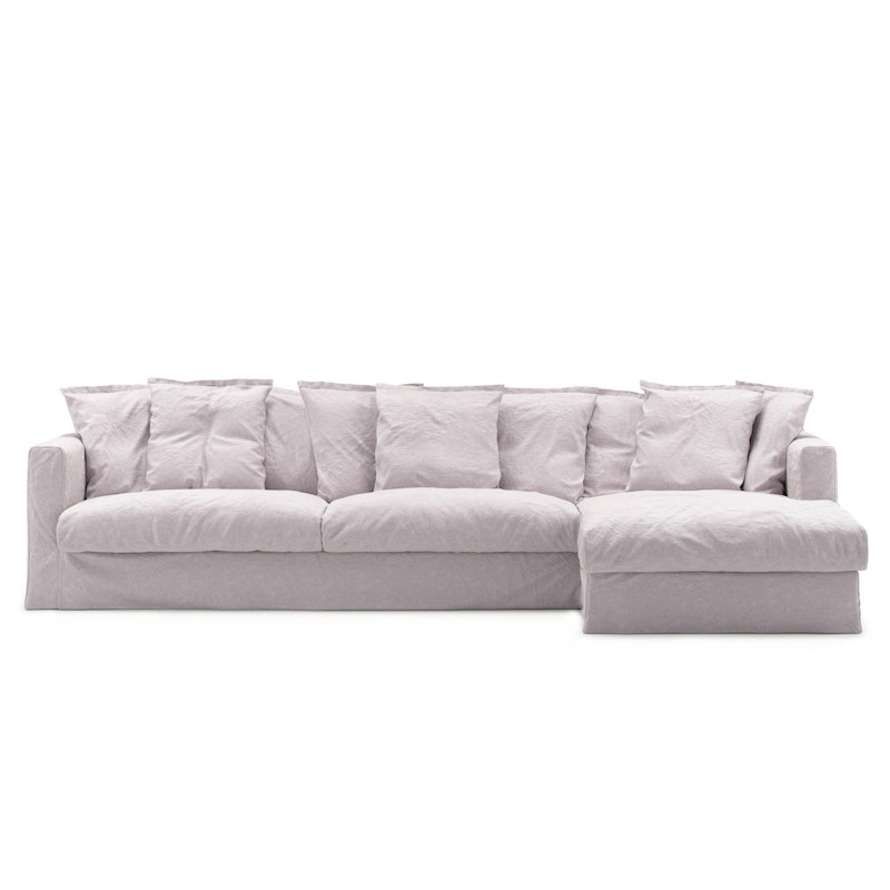 Betræk Til Le Grand Air 3-personers Sofa Hør Divan Højre, Misty Grey