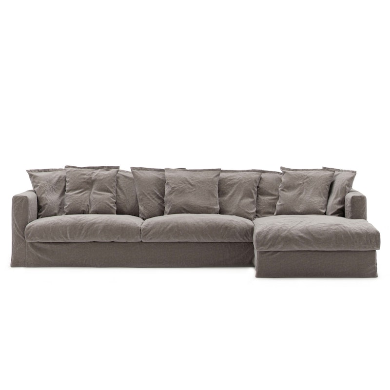 Betræk Til Le Grand Air 3-personers Sofa Hør Divan Højre, Smokey Granite