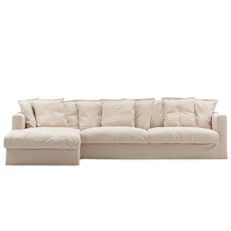 Betræk Til Le Grand Air 3-personers Sofa Bomuld Divan Venstre, Beige