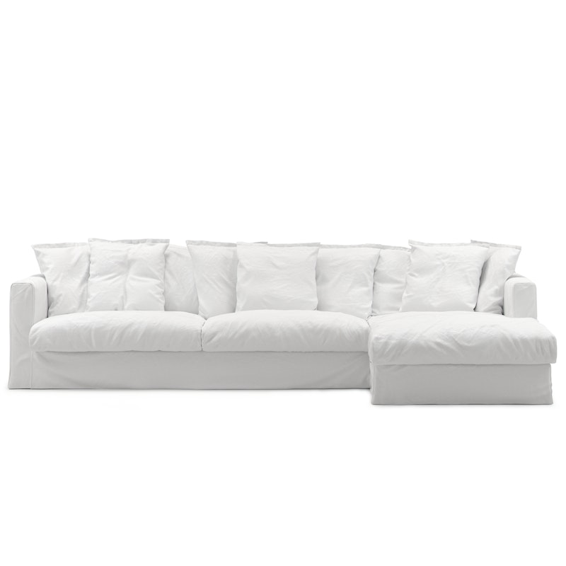 Le Grand Air 3-Personers Sofa Bomuld Divan Højre, Hvid