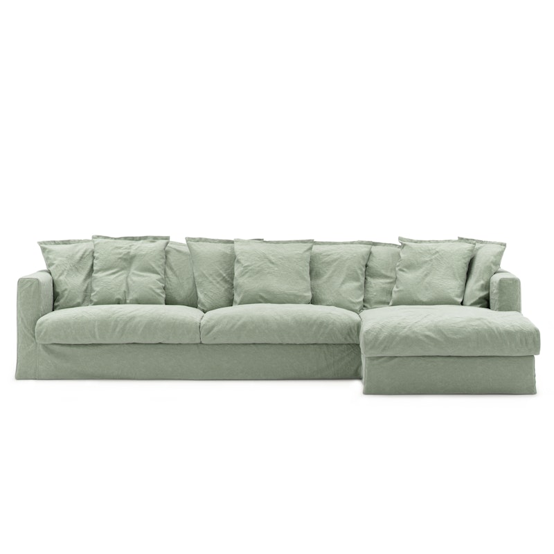 Le Grand Air 3-Personers Sofa Hør Divan Højre, Green Pear