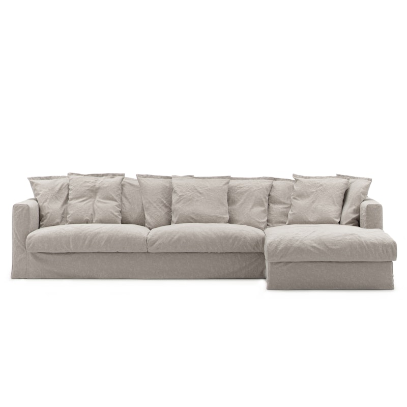 Le Grand Air 3-Personers Sofa Hør Divan Højre, Future Grey