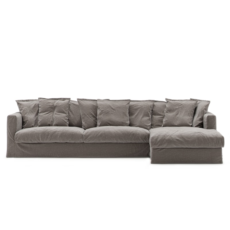 Le Grand Air 3-Personers Sofa Hør Divan Højre, Smokey Granite