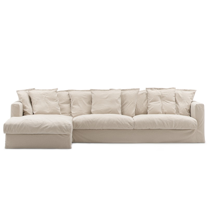 Le Grand Air 3-Personers Sofa Bomuld Divan Venstre, Beige