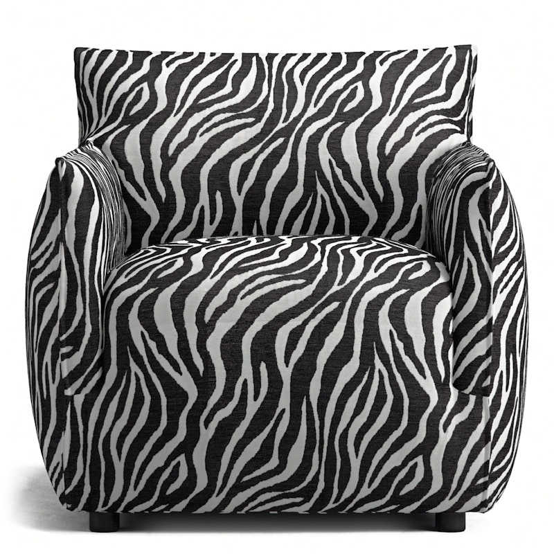 Le Petite Lænestol Zebra, Sort / Hvid