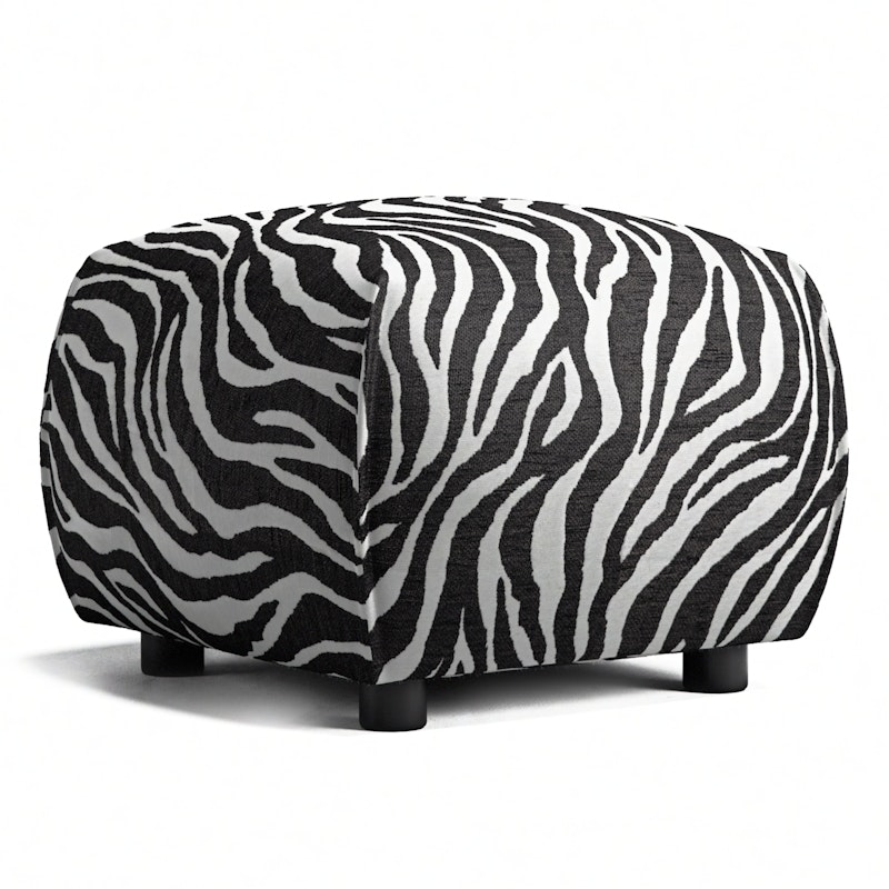 Le Petite Puf Zebra, Sort / Hvid
