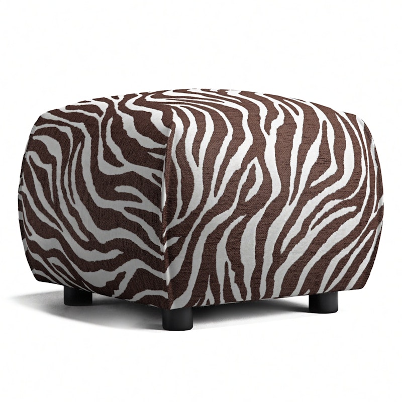 Le Petite Puf Zebra, Brun / Hvid