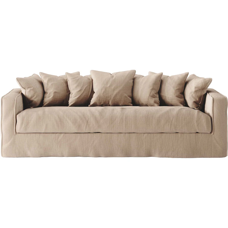 Betræk Til Loom 3-Personers Sofa Linne, Beige