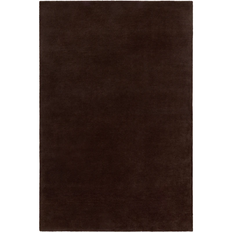 Nordic Plain Uldgulvtæppe 180x270 cm, Mørkebrunt