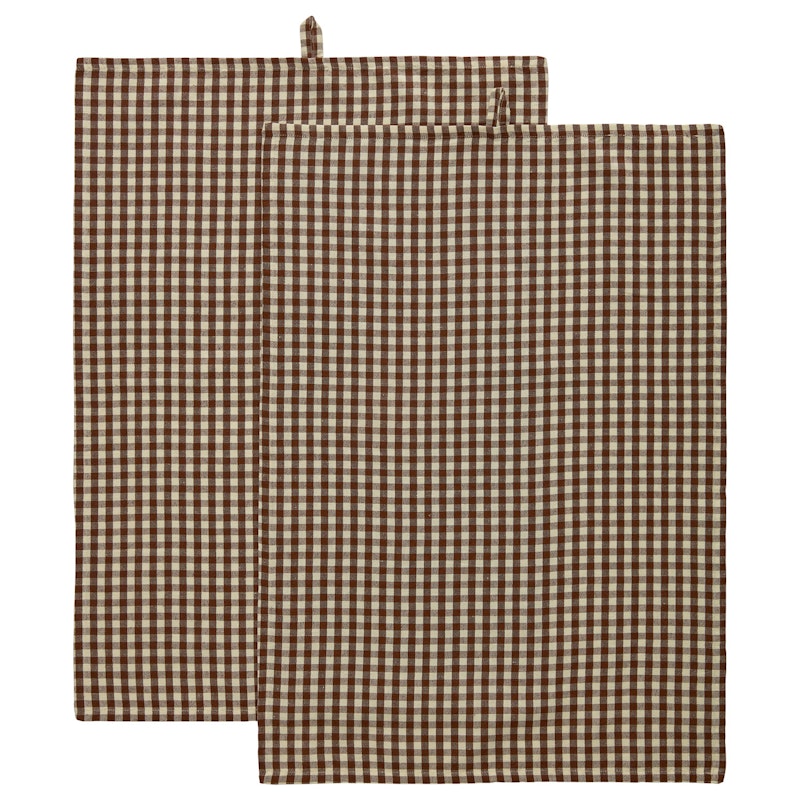 Oliva Viskestykke 50x70 cm 2-pak, Brunt