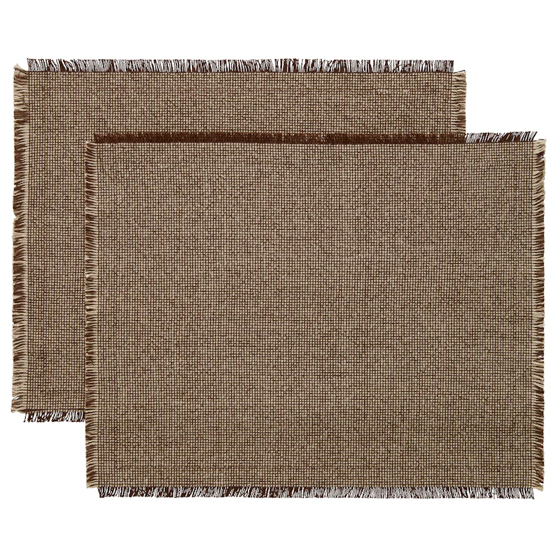 Ravella Dækkeserviet 40x50 cm 2-pak, Brun / Offwhite