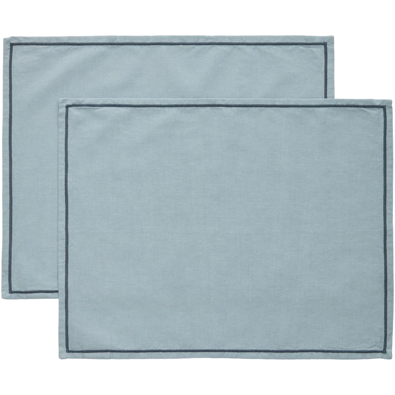 Sienna Dækkeserviet 2-pak 35x45 cm, Dusty Blue