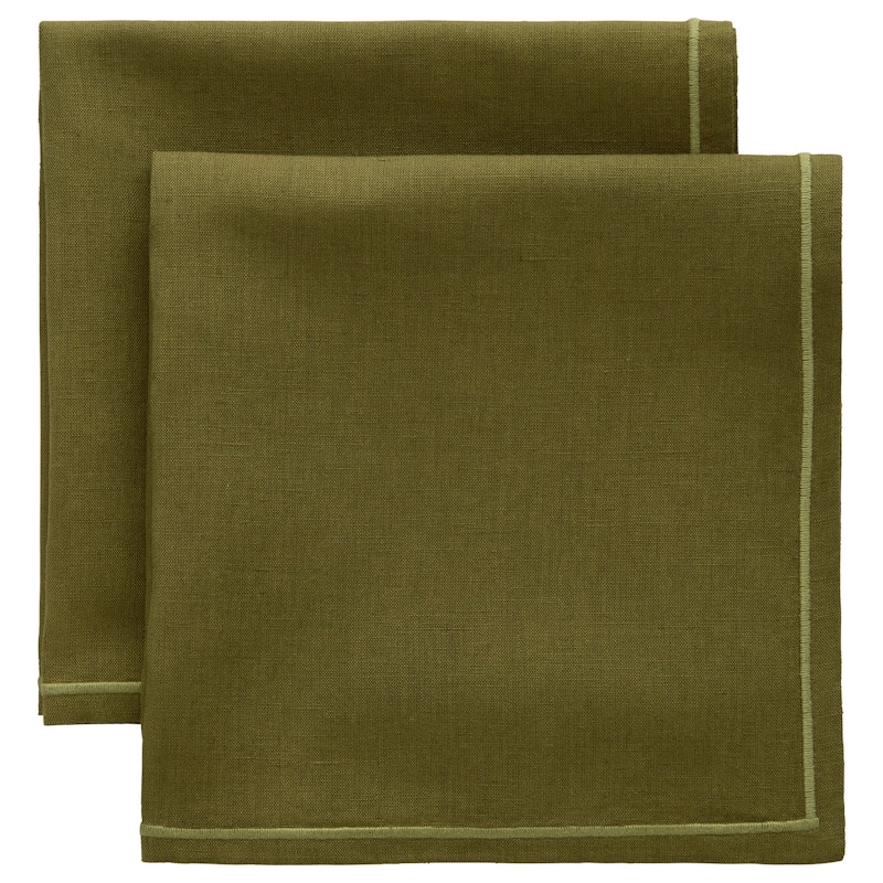 Sienna Serviet 45x45 cm 2-pak, Olivengrøn